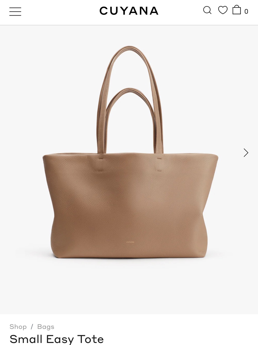 Small Easy Tote - Taupe Leather Women’s Tote